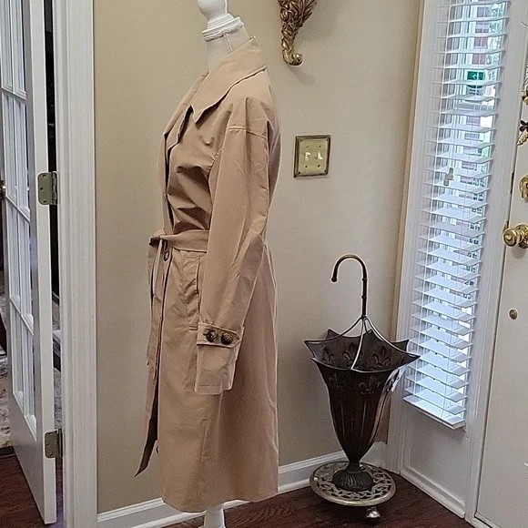 Risissida double breasted trench coat water resistant loose oversize Medium New… - Picture 4 of 12